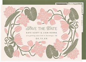 'Water Lilies' Wedding Save the Date