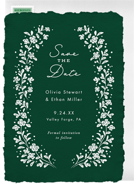 'Floral Toile' Wedding Save the Date