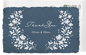 'Floral Toile' Wedding Thank You Note