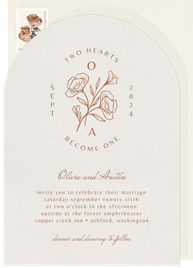 'Forest Flower' Wedding Invitation