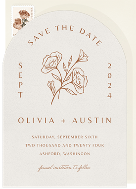 'Forest Flower' Wedding Save the Date