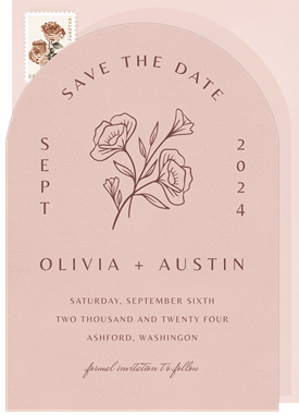 'Forest Flower' Wedding Save the Date