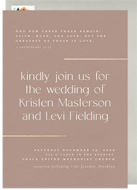'Foil Accents' Wedding Invitation