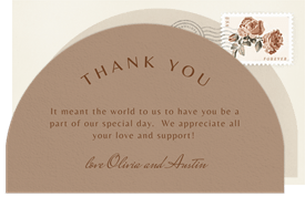 'Forest Flower' Wedding Thank You Note