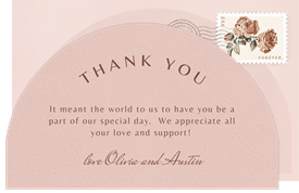 'Forest Flower' Wedding Thank You Note