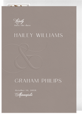 'Ampersand Script' Wedding Save the Date