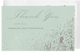 'Splash Details' Wedding Thank You Note