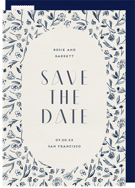 'Dancing Florals' Wedding Save the Date