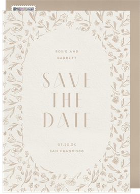 'Dancing Florals' Wedding Save the Date