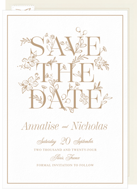 'Floral Fable' Wedding Save the Date