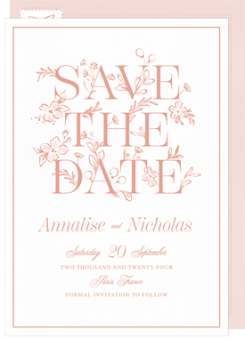 'Floral Fable' Wedding Save the Date