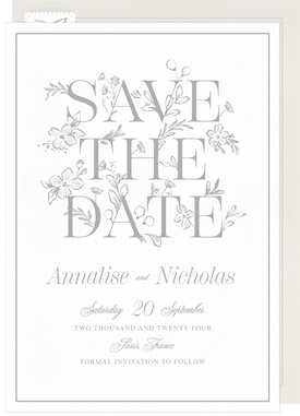 'Floral Fable' Wedding Save the Date