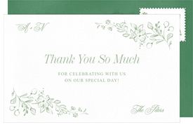 'Floral Fable' Wedding Thank You Note