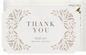 'Whimsical Florals' Wedding Thank You Note