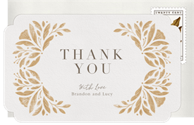 'Whimsical Florals' Wedding Thank You Note