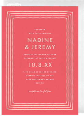 'Striped Border' Wedding Save the Date