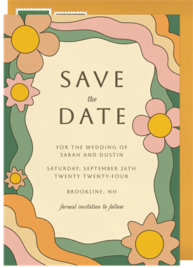 'Groovy Vibes' Wedding Save the Date