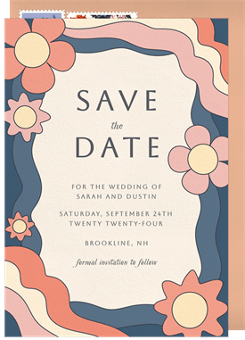'Groovy Vibes' Wedding Save the Date