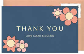 'Groovy Vibes' Wedding Thank You Note