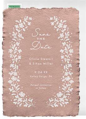 'Floral Toile' Wedding Save the Date