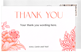 'Old World Charm' Wedding Thank You Note