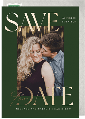 'Modern Editorial' Wedding Save the Date