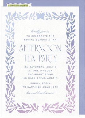 'Bluebell Garden' Tea Party Invitation