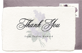 'Vintage Garden Flower' Bridal Shower Thank You Note