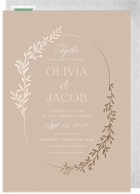 'Intricate Vine' Wedding Invitation