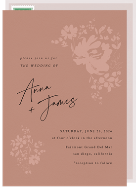 'Rustic Florals' Wedding Invitation