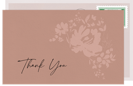 'Rustic Florals' Wedding Thank You Note