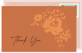 'Rustic Florals' Wedding Thank You Note