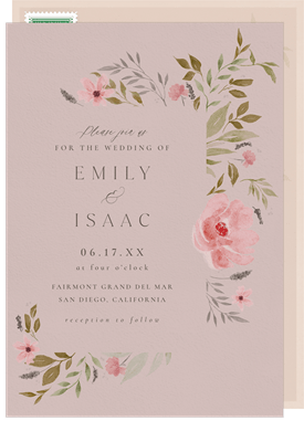 'Blooming Frame' Wedding Invitation