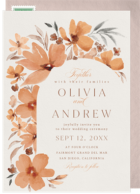 'Lush Blossoms' Wedding Invitation