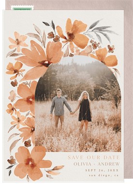 'Lush Blossoms' Wedding Save the Date