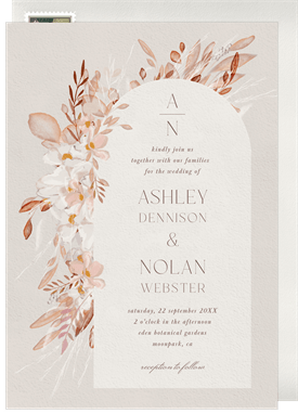 'Whimsical Watercolor Arch' Wedding Invitation
