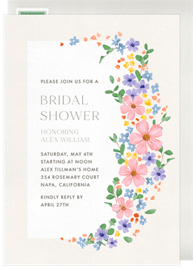 'Soft Flowers' Bridal Shower Invitation