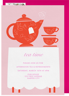 'High Tea' Tea Party Invitation