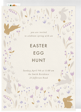 'Dainty Spring Meadow' Easter Invitation