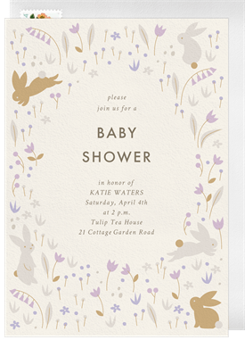 'Dainty Spring Meadow' Baby Shower Invitation