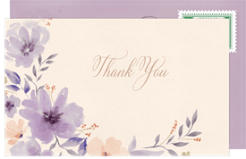 'Sweet Blooms' Wedding Thank You Note