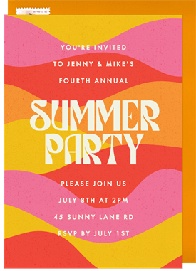 'Summer Waves' Summer Party Invitation