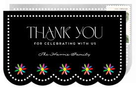 'Otomi Flowers' Cinco de Mayo Thank You Note