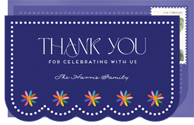 'Otomi Flowers' Cinco de Mayo Thank You Note