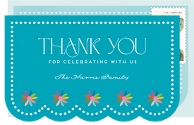 'Otomi Flowers' Cinco de Mayo Thank You Note