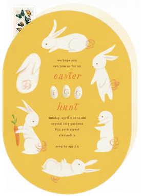 'Bunnies Abound' Easter Invitation
