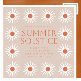 'Summer Suns' Summer Party Invitation