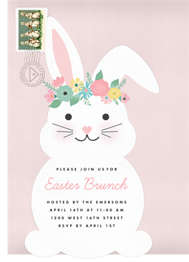 'Little Bunny' Easter Invitation