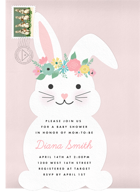 'Little Bunny' Baby Shower Invitation
