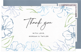 'Pastel Flowers' Wedding Thank You Note